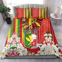 Personalised Hawaii and Philippines Together Bedding Set The Emblems with Cultural Symbols Green-Yellow-Red Tricolor