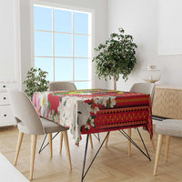 Personalised Hawaii and Philippines Together Tablecloth The Emblems with Cultural Symbols Green-Yellow-Red Tricolor