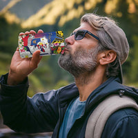 Personalised Hawaii and Philippines Together 4 in 1 Can Cooler Tumbler The Emblems with Cultural Symbols Blue-Red Gradient