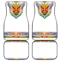 Haiti Flag Traditional Dashiki Car Mats White Color - Polynesian Pride