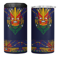 Haiti Flag Traditional Dashiki 4 in 1 Can Cooler Tumbler Black Color - Polynesian Pride