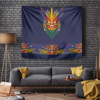 Haiti Flag Traditional Dashiki Tapestry Black Color - Polynesian Pride