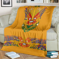 Haiti Flag Traditional Dashiki Blanket Yellow Color - Polynesian Pride