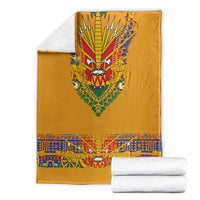 Haiti Flag Traditional Dashiki Blanket Yellow Color - Polynesian Pride