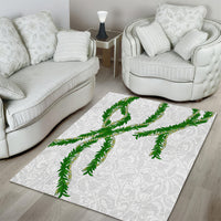 Hawaii Maile Lei Area Rug Aloha White Color