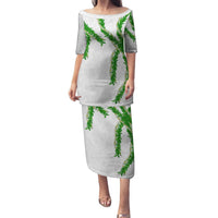 Hawaii Maile Lei Puletasi Aloha White Color LT03 Long Dress White - Polynesian Pride