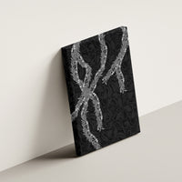 Hawaii Maile Lei Canvas Wall Art Aloha Grayscale Color