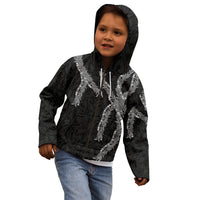 Hawaii Maile Lei Kid Hoodie Aloha Grayscale Color