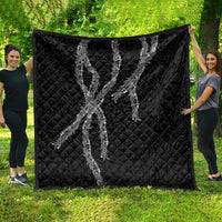 Hawaii Maile Lei Quilt Aloha Grayscale Color
