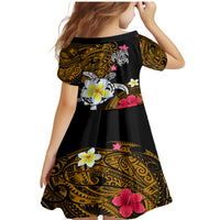 Hawaii Turtle and Tropical Flower Family Matching Mermaid Dress and Hawaiian Shirt Polynesian Pattern