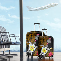 Hawaii Turtle and Tropical Flower Luggage Cover Polynesian Pattern