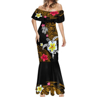 Hawaii Turtle and Tropical Flower Mermaid Dress Polynesian Pattern LT03 - Polynesian Pride