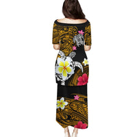 Hawaii Turtle and Tropical Flower Puletasi Polynesian Pattern LT03 - Polynesian Pride