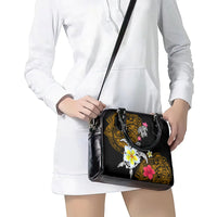 Hawaii Turtle and Tropical Flower Shoulder Handbag Polynesian Pattern