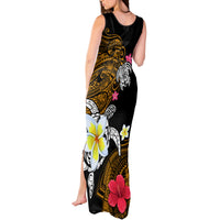 Hawaii Turtle and Tropical Flower Tank Maxi Dress Polynesian Pattern LT03 - Polynesian Pride
