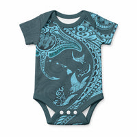 Hawaiian Manta Ray and Polynesian Tribal Tattoo Baby Onesie