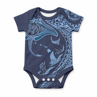 Hawaiian Manta Ray and Polynesian Tribal Tattoo Baby Onesie