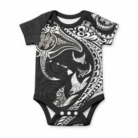 Hawaiian Manta Ray and Polynesian Tribal Tattoo Baby Onesie