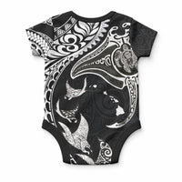 Hawaiian Manta Ray and Polynesian Tribal Tattoo Baby Onesie