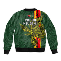 Papua New Guinea Oro Province Sleeve Zip Bomber Jacket PNG Birds Of Paradise Polynesian Arty Style LT03 - Polynesian Pride