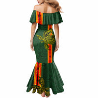 Custom Papua New Guinea Oro Province Mermaid Dress PNG Birds Of Paradise Polynesian Arty Style LT03 - Polynesian Pride