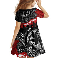 Aotearoa Toitu Te Tiriti Family Matching Short Sleeve Bodycon Dress and Hawaiian Shirt Honoring Te Tiriti o Waitangi Maori Haka LT03 - Polynesian Pride