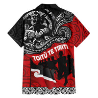 Aotearoa Toitu Te Tiriti Family Matching Short Sleeve Bodycon Dress and Hawaiian Shirt Honoring Te Tiriti o Waitangi Maori Haka LT03 - Polynesian Pride