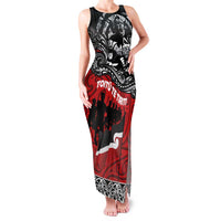 Aotearoa Toitu Te Tiriti Family Matching Tank Maxi Dress and Hawaiian Shirt Honoring Te Tiriti o Waitangi Maori Haka