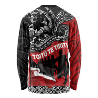 Aotearoa Toitu Te Tiriti Long Sleeve Shirt Honoring Te Tiriti o Waitangi Maori Haka