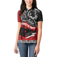 Aotearoa Toitu Te Tiriti Women Polo Shirt Honoring Te Tiriti o Waitangi Maori Haka LT03 - Polynesian Pride