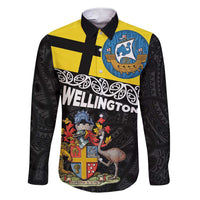 New Zealand Wellington Family Matching Short Sleeve Bodycon Dress and Hawaiian Shirt The Capital's Emblems Flag and Koru Art