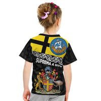 New Zealand Wellington Kid T Shirt The Capital's Emblems Flag and Koru Art LT03 - Polynesian Pride