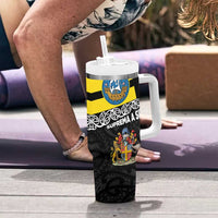 New Zealand Wellington Tumbler With Handle The Capital's Emblems - Flag and Koru Art