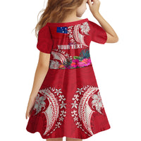 Personalised Samoa Coat Of Arms Family Matching Summer Maxi Dress and Hawaiian Shirt Tropical Flower Red Polynesian Pattern LT03 - Polynesian Pride