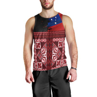 Samoa Flag Day Men Tank Top Siapo Pattern and Ula Fala LT03 - Polynesian Pride