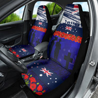 New Zealand and Australia ANZAC Day Car Seat Cover Lest We Forget Red Poppy Flowers and Soldier LT03 - Polynesian Pride