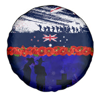 New Zealand and Australia ANZAC Day Spare Tire Cover Lest We Forget Red Poppy Flowers and Soldier LT03 - Polynesian Pride