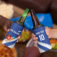 Custom New Zealand Cricket 4 in 1 Can Cooler Tumbler Kiwi Birds Haka Dance Blue Fern Sporty Style LT03 - Polynesian Pride