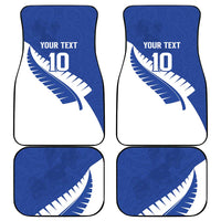 Custom New Zealand Cricket Car Mats Kiwi Birds Haka Dance Blue Fern Sporty Style LT03 - Polynesian Pride