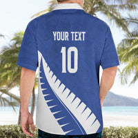 Custom New Zealand Cricket Hawaiian Shirt Kiwi Birds Haka Dance Blue Fern Sporty Style LT03 - Polynesian Pride