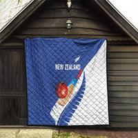 New Zealand Cricket Quilt Kiwi Birds Haka Dance Blue Fern Sporty Style LT03 - Polynesian Pride