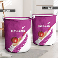 New Zealand Cricket Laundry Basket Kiwi Birds Haka Dance Pink Fern Sporty Style LT03 - Polynesian Pride
