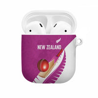 New Zealand Cricket AirPods Case Kiwi Birds Haka Dance Pink Fern Sporty Style LT03 Pink - Polynesian Pride