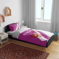 New Zealand Cricket Bedding Set Kiwi Birds Haka Dance Pink Fern Sporty Style
