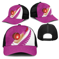 New Zealand Cricket Mesh Trucker Cap Kiwi Birds Haka Dance Pink Fern Sporty Style LT03 - Polynesian Pride