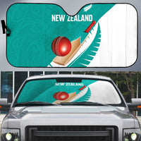 New Zealand Cricket Auto Sun Shade Kiwi Birds Haka Dance Turquoise Fern Sporty Style LT03 Turquoise - Polynesian Pride