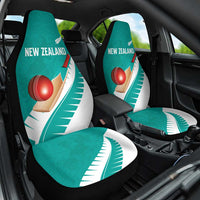New Zealand Cricket Car Seat Cover Kiwi Birds Haka Dance Turquoise Fern Sporty Style LT03 One Size Turquoise - Polynesian Pride