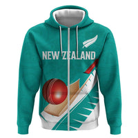 Custom New Zealand Cricket Zip Hoodie Kiwi Birds Haka Dance Turquoise Fern Sporty Style LT03 Zip Hoodie Turquoise - Polynesian Pride