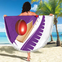 New Zealand Cricket Beach Blanket Kiwi Birds Haka Dance Purple Fern Sporty Style LT03 - Polynesian Pride