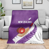New Zealand Cricket Blanket Kiwi Birds Haka Dance Purple Fern Sporty Style LT03 - Polynesian Pride